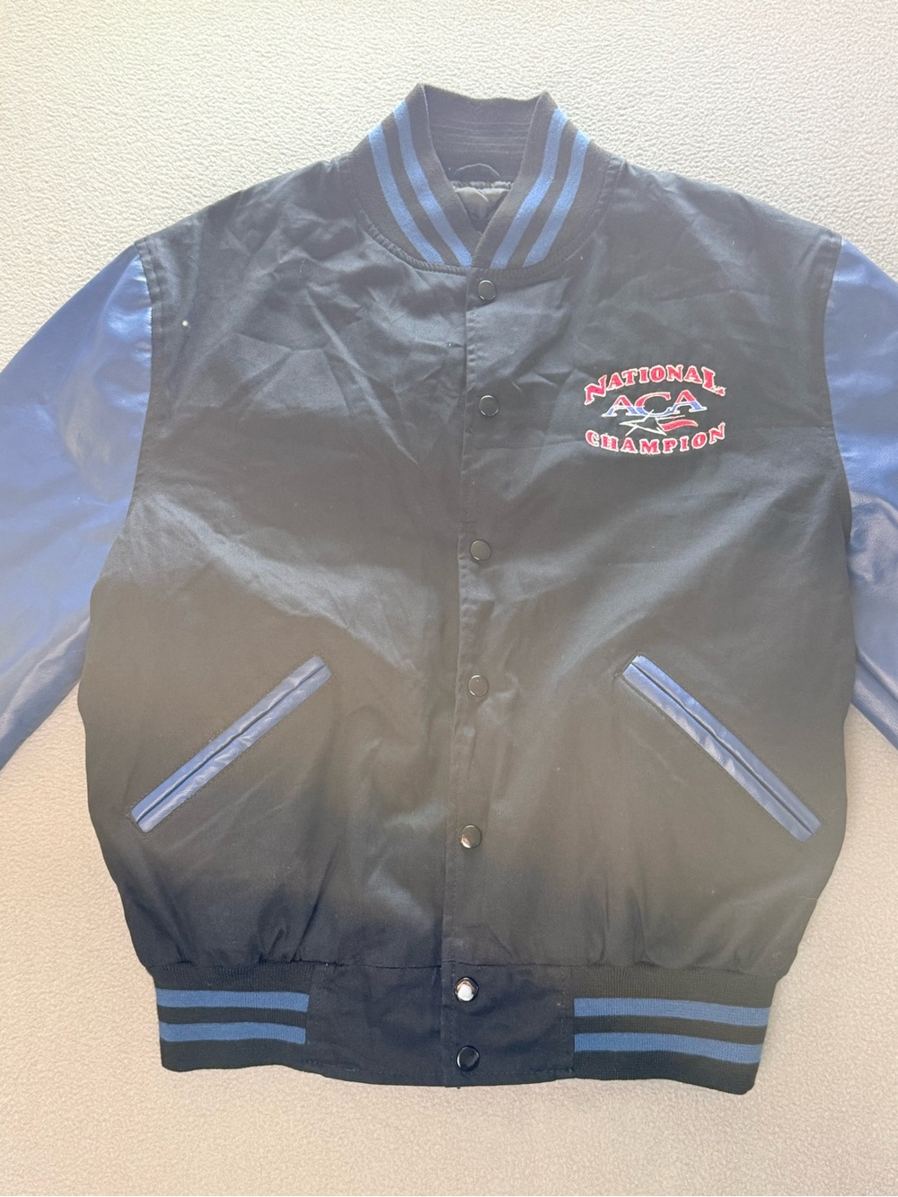 National Champion Black & Blue Varsity Jacket